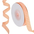 thumbnail image 1 of Uxcell 10 Yards x 0.4" Plaid Ribbon Orange and White Gingham Ribbon Gift Wrapping Ribbon for Christmas, 1 of 7