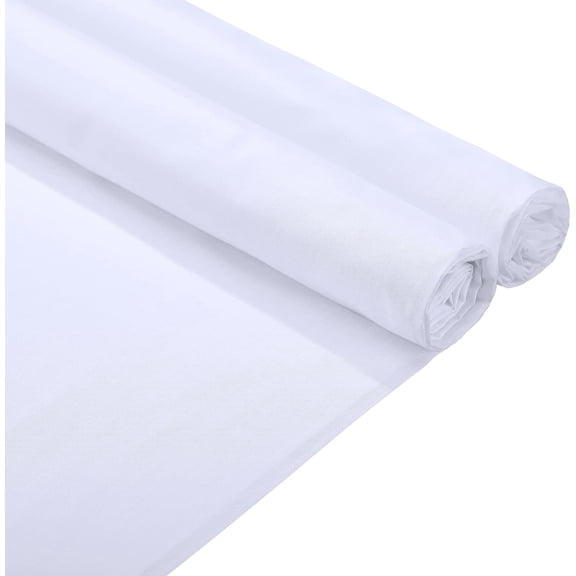 10 Yards x 63 Inches 100% Cotton Muslin Fabric by The Yard Draping Muslin Cloth Roll Textile Natural Cotton Fabric Bleached or Unbleached for Quilting Sewing Apparel Backing Material(White)