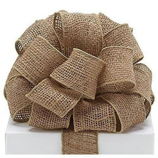 2.5 Taupe Burlap Wired Ribbon on a 10 Yard Roll - Kelea's Florals