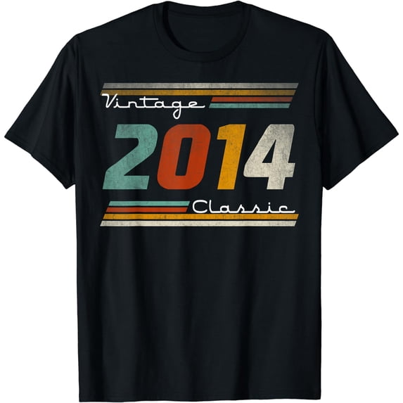 10 Year Old Gifts Vintage 2014 10th Men Women 10th Birthday T-Shirt