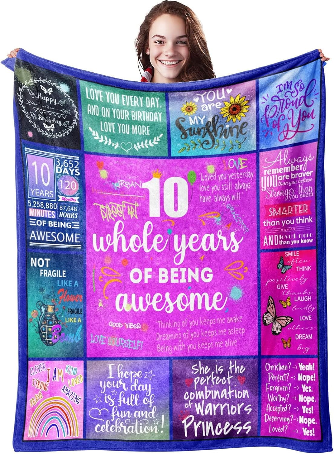 FTRUNCH 10 Year Old Girl Print Flannel Throw 50 X 40 Walmart ftrunch-10-year-old-girl-print-flannel-throw-50-x-40-walmart
