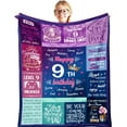 thumbnail image 1 of 10 Year Old Girl Gifts Throw Blankets 50"x60", Birthday Gift for 10 Year Old Girl Blanket, 1 of 5