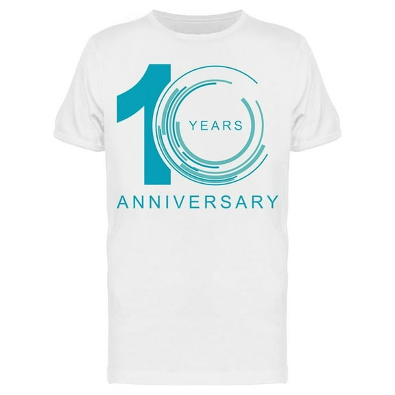 10 Years Anniversary Blue Tee Men's -Image by Shutterstock