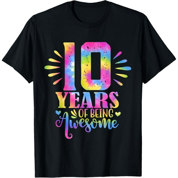 10 Years Of Being Awesome 10th Birthday Girl T-Shirt