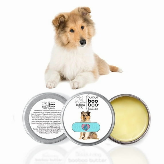 The Blissful Dog® Boo Boo Butter I All-Purpose Balm for Scratches, Scrapes and Skin Irritations I All Natural I Veterinarian Recommended I 16-Ounce Tin