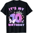 thumbnail image 1 of 10 Years Princess Butterfly Its My 10th Birthday T-Shirt tee, 1 of 4