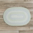 thumbnail image 1 of 10' Yellow, White and Gray Reversible Round Handcrafted Area Throw Rug, 1 of 2