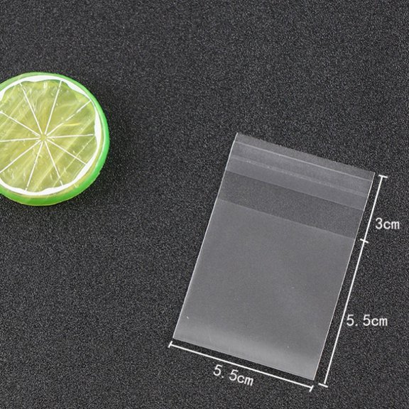 10 bag OPP Cellophane Packaging Bags Frosted for Bake Packaging Rectangle Clear 8.5x5.5cm Unilateral Thickness: 0.05mm Inner Measure: 5.5x5.5cm 95~100pcs/bag
