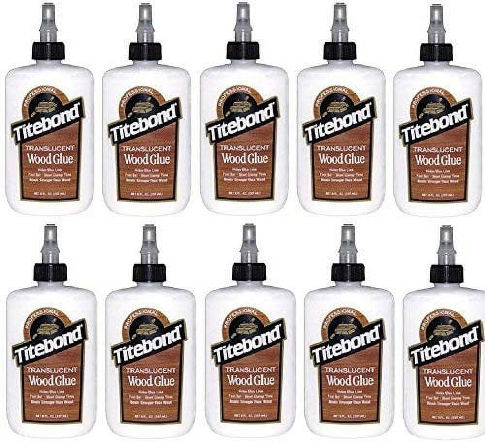 10 bottles Franklin Titebond 6123 8 oz Translucent Wood Glue
