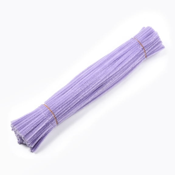 10 bundle 11.8 inch Pipe Cleaners DIY Chenille Stem Tinsel Garland Craft Wire Lilac 300x5mm Fibre