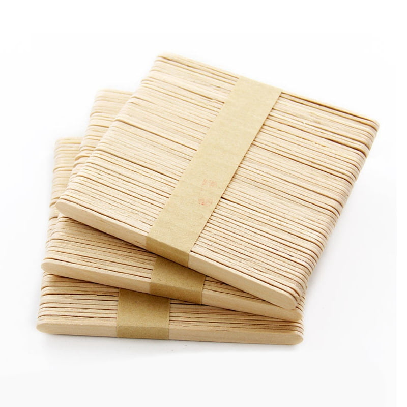 10 bundle Natural Wood Craft Sticks Ice Lolly Sticks for Crafts Icecream Sticks Wooden Dowel Wax Sticks Tongue Depressors Flat Rectangle Tan 11.4x1x0.2cm 50pcs/bundle
