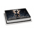 thumbnail image 1 of 10" by 8" Anime Manga Fighter Edible Image Cake Topper Easy To Apply To your Own Cake., 1 of 4