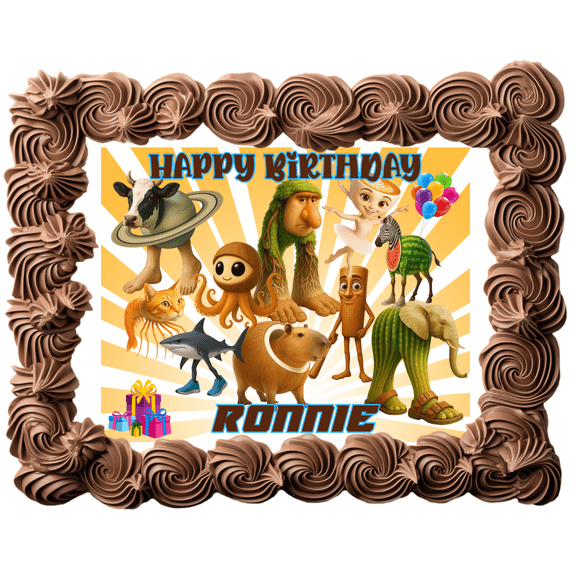 10" by 8" Rot Brain Meme Edible Image Cake topper You apply To Your Own Cake