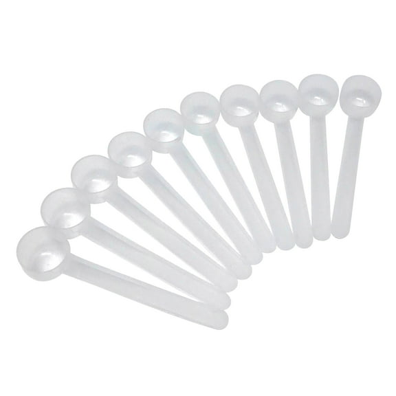 10 cc (2 Teaspoon | 10 mL) Long Handle Rounded Scoop for Measuring Coffee, Pet Food, Grains, Protein, Spices and Other Dry Goods (Pack of 10) BPA FREE