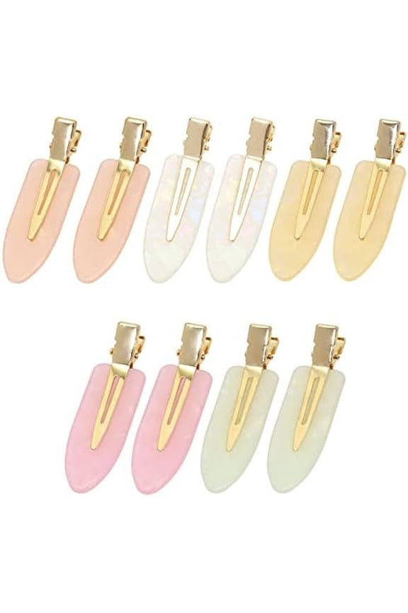 10 count 2.4"No Crease Hair Clip No Bend Hair Clips Flat Duckbill Hair Barrette for Women Hair Styling and Makeup Application,Gradient Color