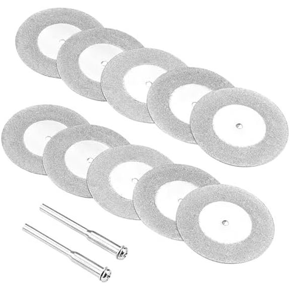 10 count 50mm   Disc   with 2 count Mandrel 1/8'' Shank, Cut Off Wheel Stone  Discs for Rotary Tool  Polishing Glass Tile Jade Ceramic