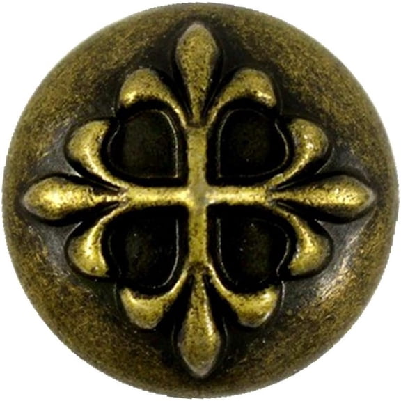 10 count Baroque Metal Shank Buttons. 20mm (3/4 inch) (Antique Brass)