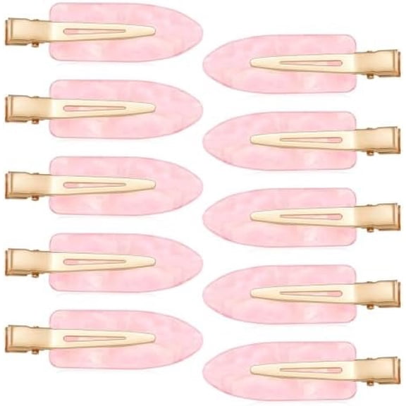 10 count No Crease Hair Pins Flat Hair Makeup Clips No Bend Accessories Cute Small Duck Barrettes for Women Teen Girls Thin Fine Curly Styling Sectioning ()