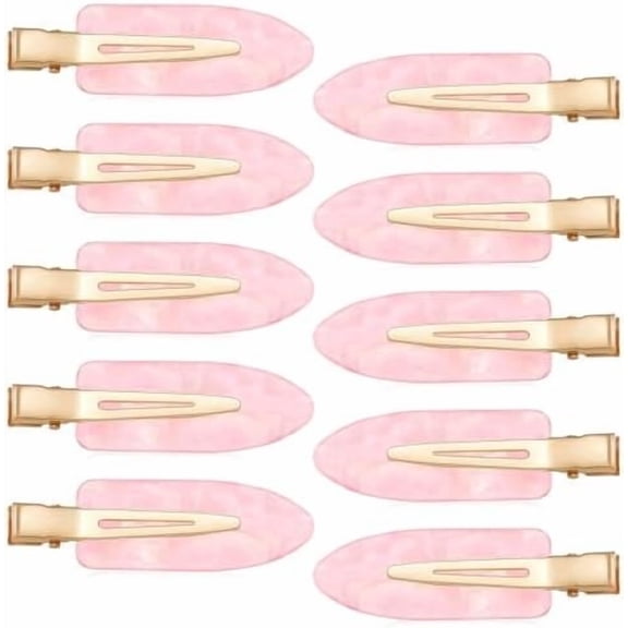 10 count No Crease Hair Pins Flat Hair Makeup Clips No Bend Accessories Cute Small Duck Barrettes for Women Teen Girls Thin Fine Curly Styling Sectioning ()