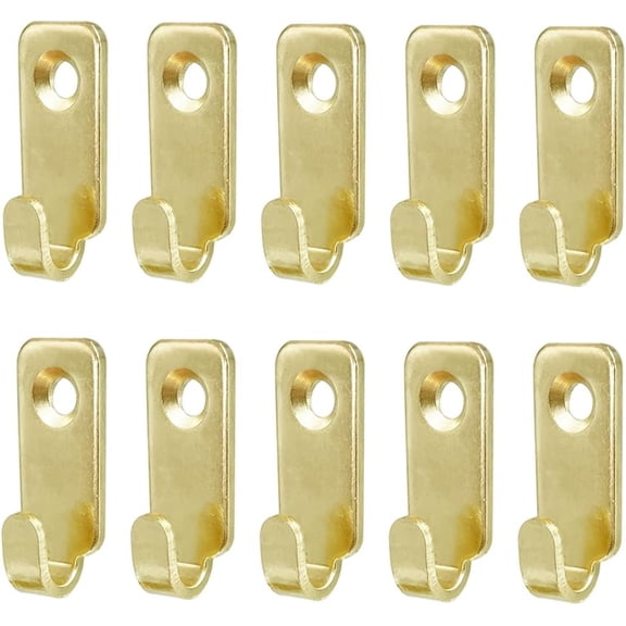 10 count Heavy Duty J-Shaped Hangers 304 Stainless Steel Wall Mounted Mini J Hook for Mirror Picture Frames  Wire/D Rings/Keyhole Hangers ()