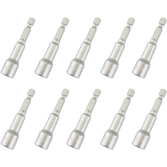 10 count Hex Power Hex 3/8 Inch, Drill Bit Nut Driver Extension Socket, Quick Change Socket Nut Driver for Electric Drill Power Tools