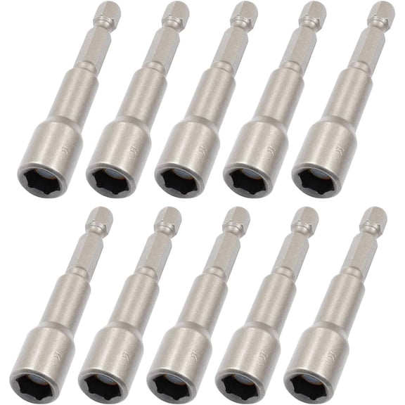 10 count Hex Power Hex 5/16 Inch, Drill Bit Nut Driver Extension Socket, Quick Change Socket Nut Driver for Electric Drill Power Tools