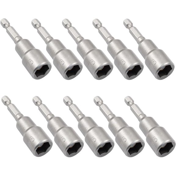 10 count Hex  Power Hex 7/16 Inch, Drill Bit Nut Driver  Extension Socket, Quick Change Socket Nut  Driver for Electric Drill Power Tools