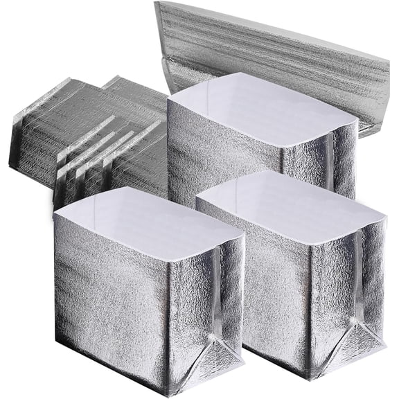 10 count Insulated Shipping Bags 13.4 x 9.5 x 13 Inch, Thermal Box Liners for Lunch Box Camping Picnic Foil Insulated Bag Liner Insulation Package for Frozen and Hot