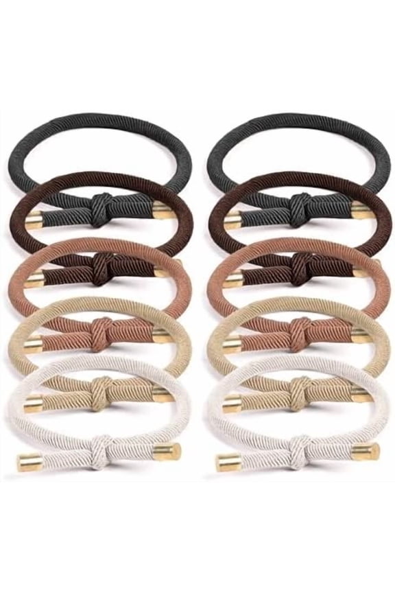 10 count Knotted Hair Ties That Look Like Bracelets Twisty Boho Style Ponytail Holders Cute  Bracelet Tie for Women Stylish Bungee Elastic Hair Accessories for Everyday Use