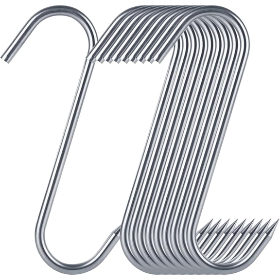 10 count Meat Hooks 9.4inch 10mm Stainless  S Shaped , Butcher S Hook Grill Meat Hook