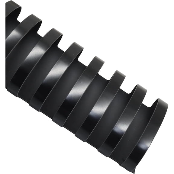 10 count Plastic Spiral Binding Coils, 51mm (2") Diameter, Black, 21Ring
