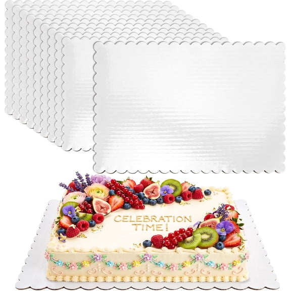 10 count Rectangle Cake Boards 14x10 in White Sheet Cake Board