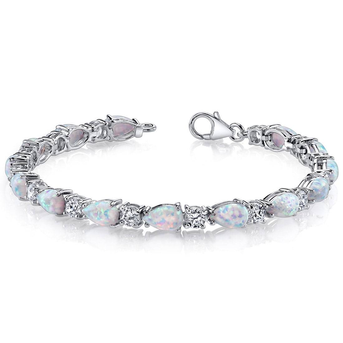 10 ct Pear Shape Created Opal Tennis Bracelet in Sterling Silver 4e2823b9 1cb0 4b5d 898e aa4edbb44181 1.010f2f7067f9ff9560f80f000b703fc0