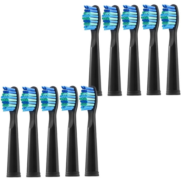 10 electric toothbrush replacement heads compatible with Fairywill toothbrush heads, compatible with FW-507/508/551/515/917/959/2011, FW-D1/D3/D7/D8, medium size
