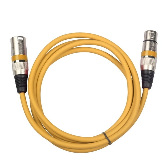 10 feet Microphone XLR Cable, Male to Female, 3 Pin Mic Cable, Yellow
