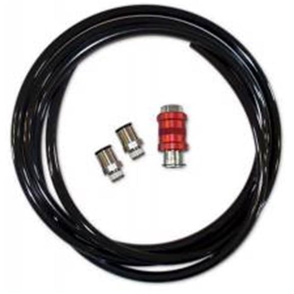 10 ft.-0.5 in. Hose 0.38 in. NPT Male to Quick Connect Aluminum Hose Lean Out Valve Kit, Red Anodize