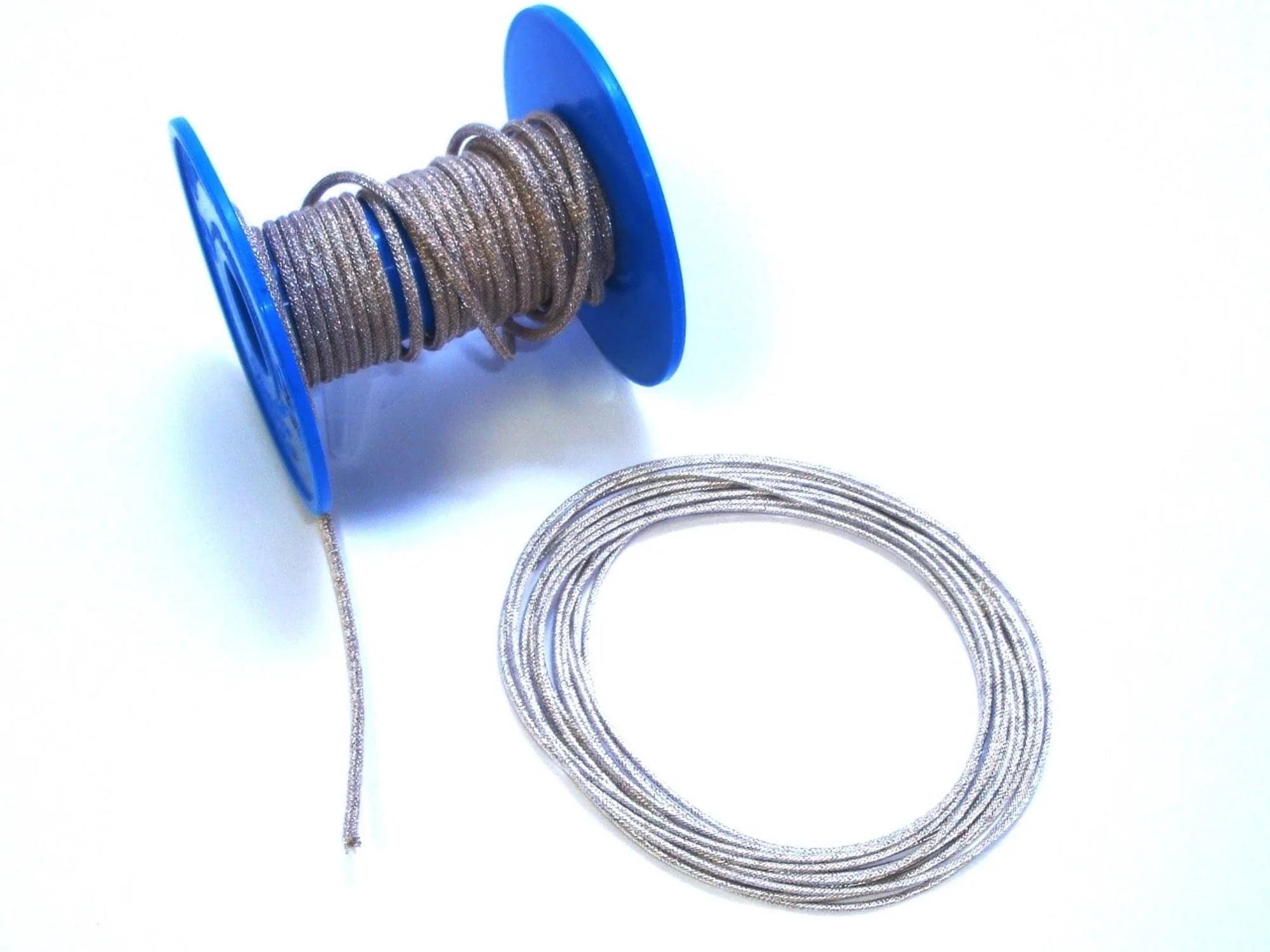 10 ft 1000w Braided Speaker Tinsel Lead Wire .044" Dia.