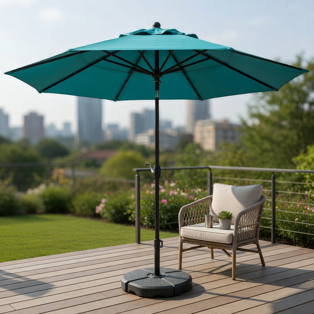 10 ft 3-Tier Outdoor Patio Umbrella with Double Ventilation,Aluminum ...