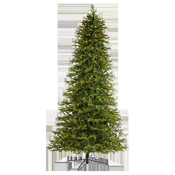 10 ft. Belgium Fir Natural Look Artificial Christmas Tree with 1050 Clear LED Lights