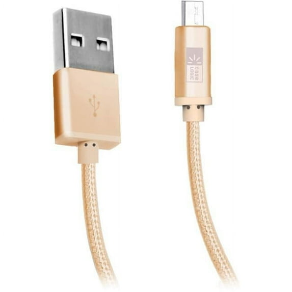 10 ft. Braided Micro-USB to USB Type-A Cable, Gold