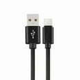 thumbnail image 1 of 10 ft. Braided USB-A-USB Type C Fast Charging Data Sync Cable for Compatible USB-C to USB-A 2.0 - Black, 1 of 2
