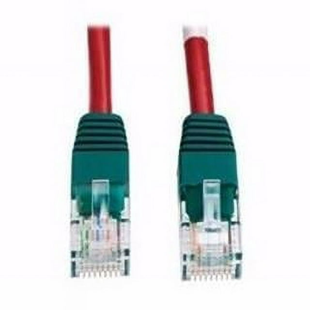 10 ft. CAT5E CAT5 Molded Snagless Crossover Patch Cable, Red - 10 ft.