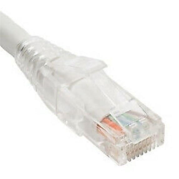10 ft. CAT5E Clear Boot Patch Cord, White