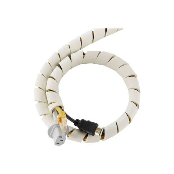 10-ft Cable Slinky Soft and Flexible Rubber Spiral Cord Wrap (2-ft X 5 pcs) Neutral Cream White