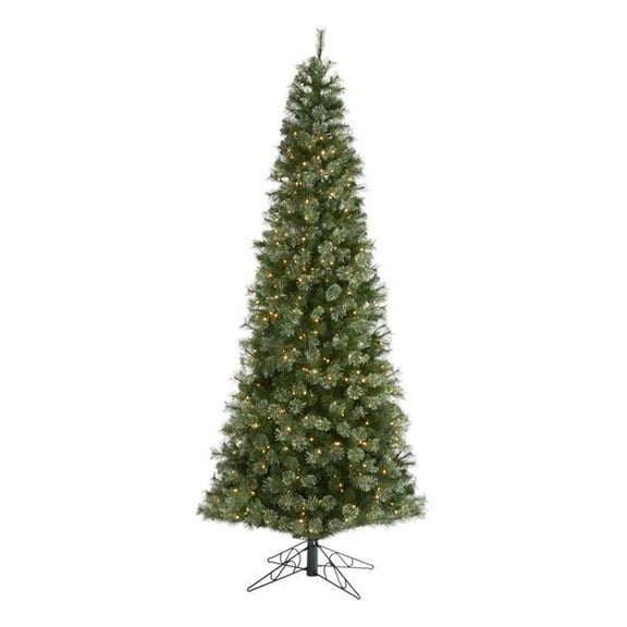 10 ft. Cashmere Slim Artificial Christmas Tree with 750 Warm White Lights & 1908 Bendable Branches
