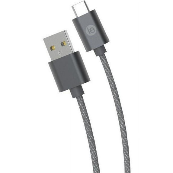 10 ft. Charge & Sync Braided USB-C to USB-A Cable, Gray