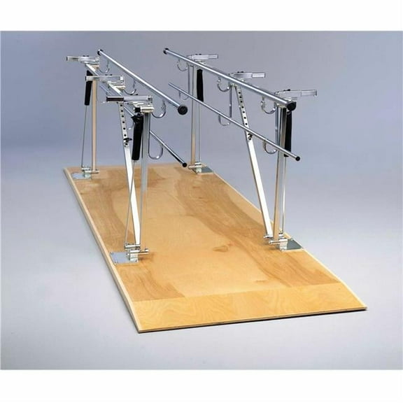 10 ft. Deluxe Wood Platform Mounted Parallel Bars, Height & Width Adjustable