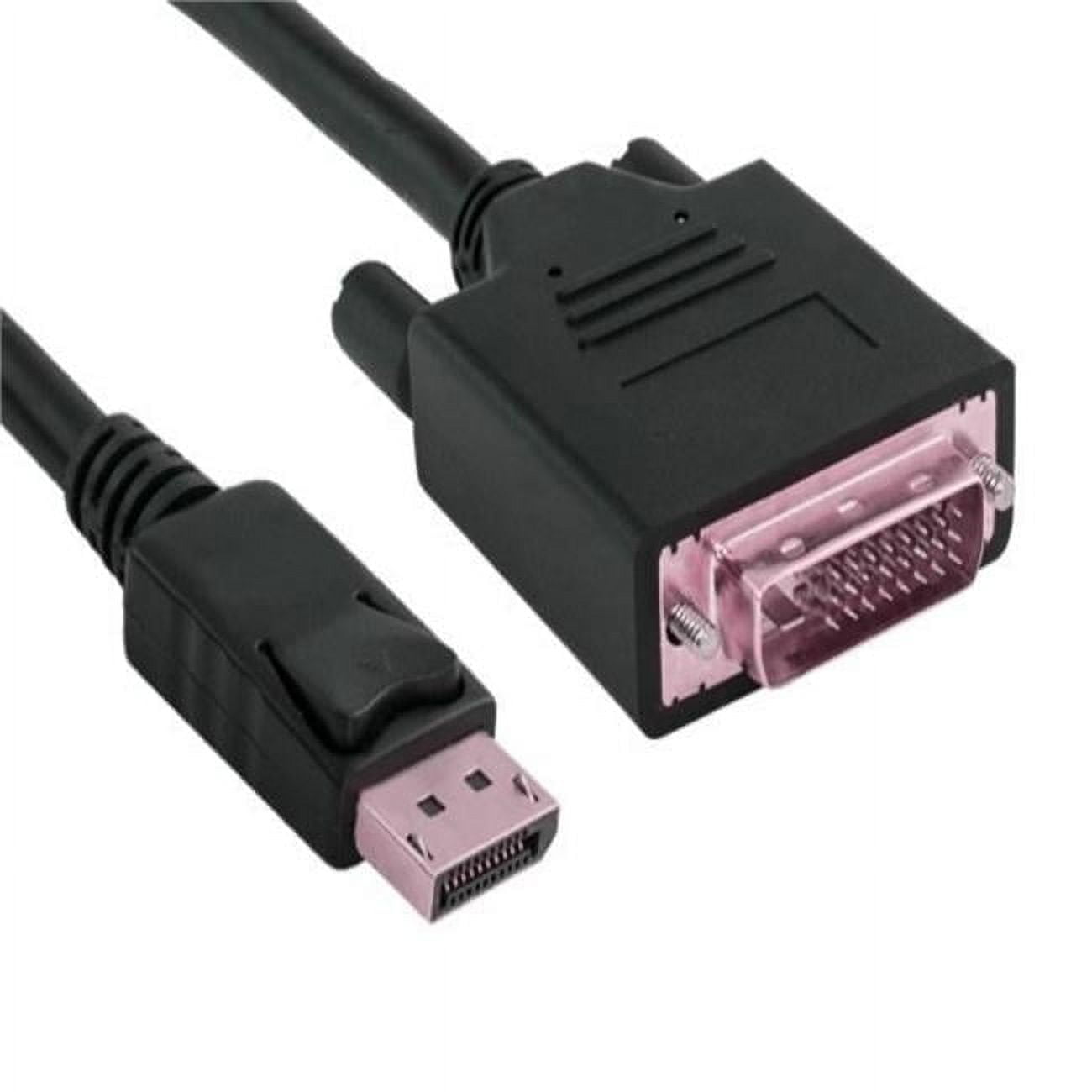 10 ft. Gold Plated Premium DisplayPort to DVI Male to Male Cable - 28AWG - Black