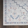 thumbnail image 1 of 10 ft. Ivory & Blue Oriental Power Loom Washable Runner Rug, 1 of 1