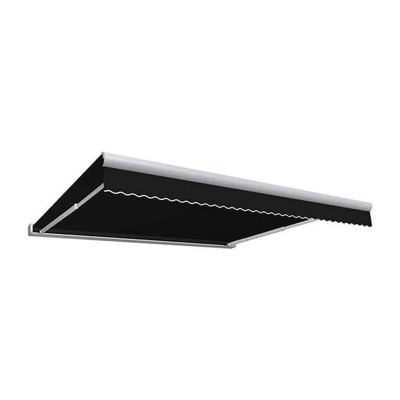 10 ft. Key West Full Cassette Manual Retractable Awning, Black - 96 in.